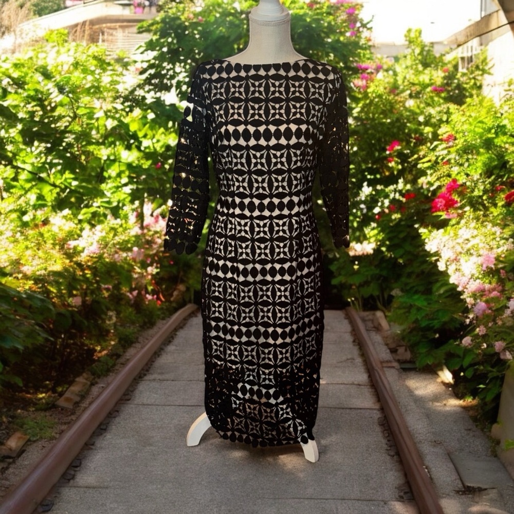 Black & nude Neiman Marcus dress